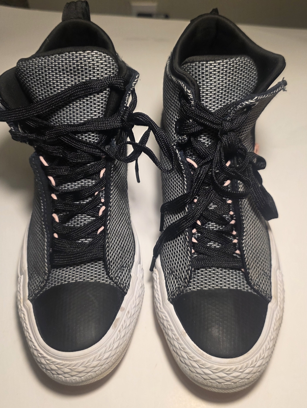 Converse All Star Sneakers Black Gray High-Top Shoes Indie Grunge Streetwear